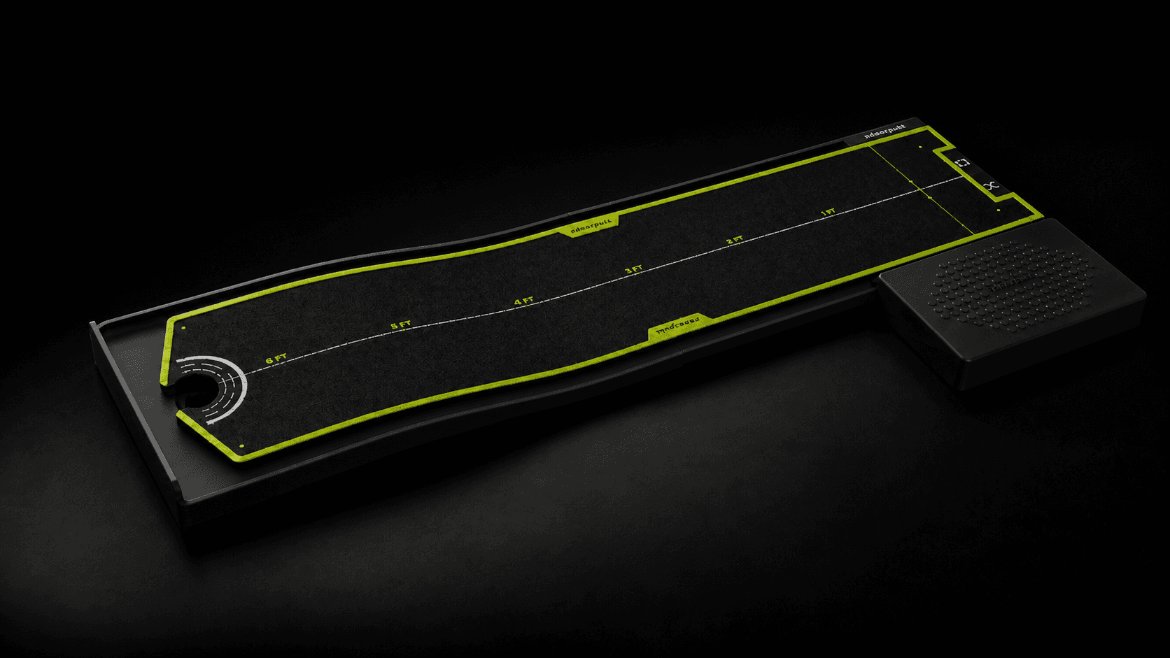 Close view of the NDoorPutt surface and variable-terrain hardware.